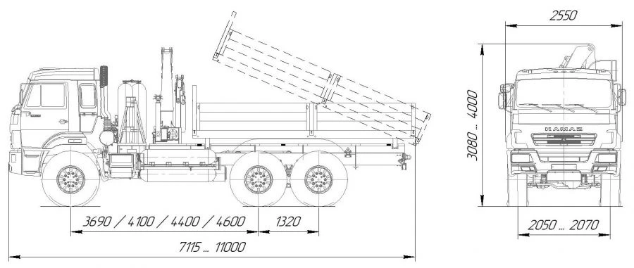 Hydraulic Dump Truck with Internal Combustion Engine, 5-20 tons
