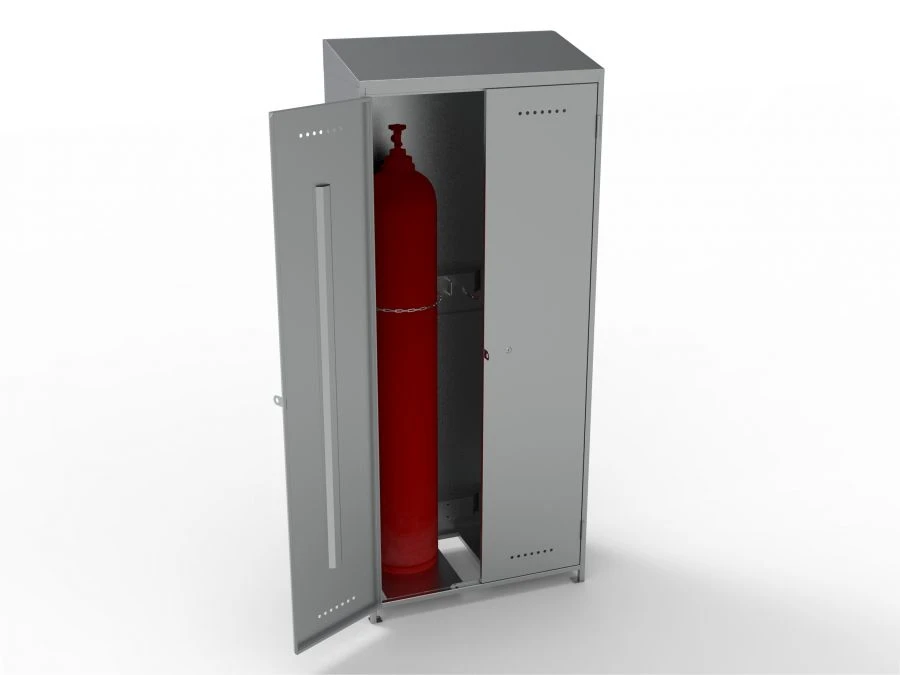 خزنة تخزين اسطوانات الغاز SHG-2kr بسقف مائل