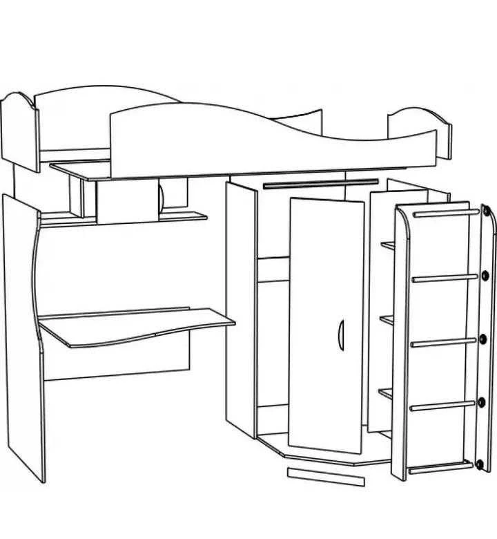 مجموعة أثاث الأطفال الخشبية لغرف الأطفال