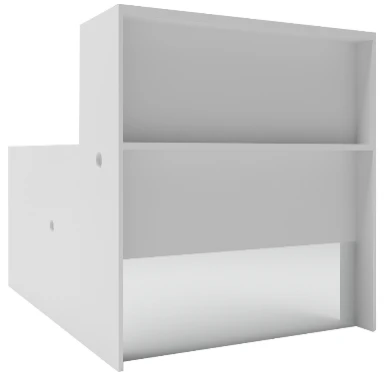 Universal Barrier 1100 with Rounded Tabletop (Right) MOPS, Marking "MS Furniture