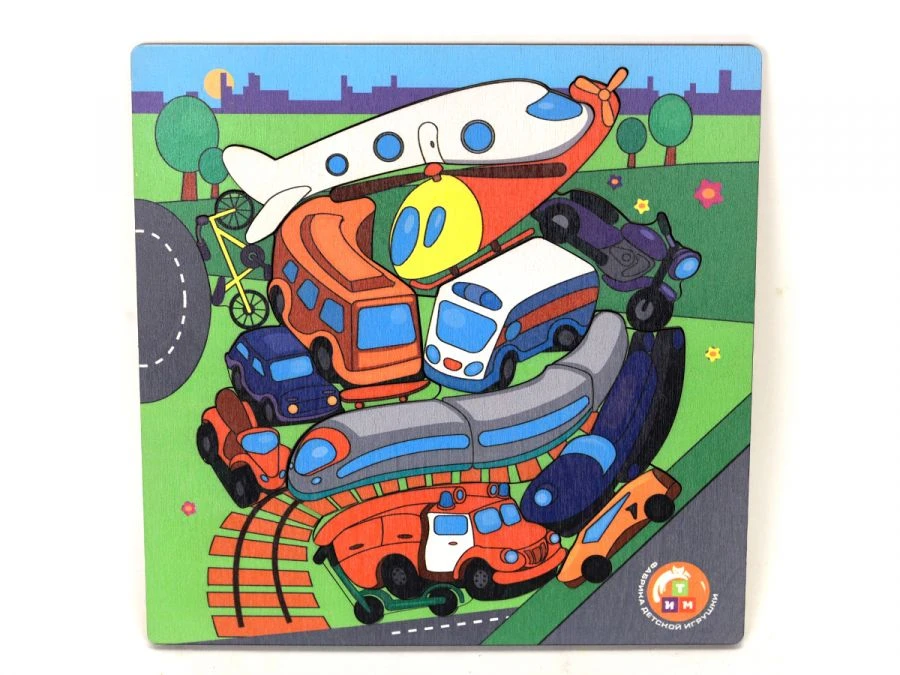 Transportation Puzzle Frame Insert for Kids