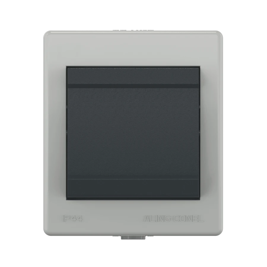 Single-Phase Switch for Open Wiring, 10A, 250V, IP44, Gray Anthracite, Art. 251.1A