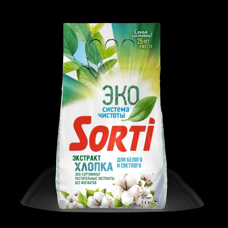 Universal Powder Laundry Detergent "SORTI Cotton Extract Automatic