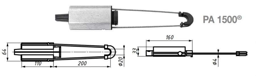 مشبك ربط موصل صفر معزول PA 1500