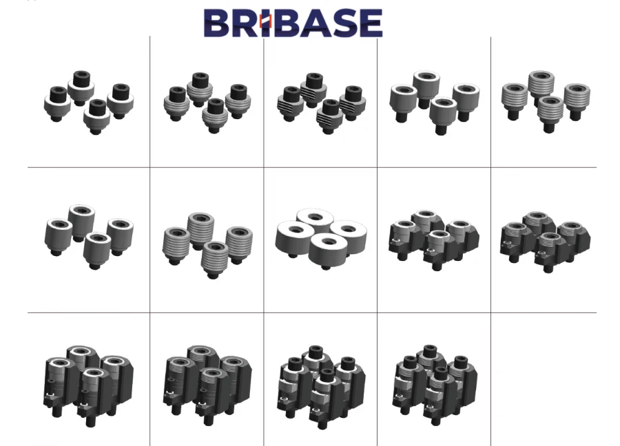 BriBase 14-Piece Clamp Set for Pendulum Jaws BB.VS.100.50.000
