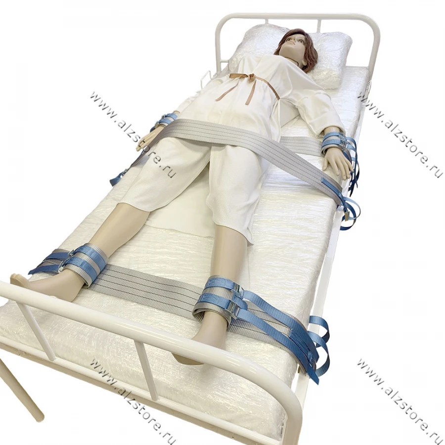 مجموعة أحزمة تثبيت قوية للتثبيت الآمن (اليدين، الساقين، الجذع)