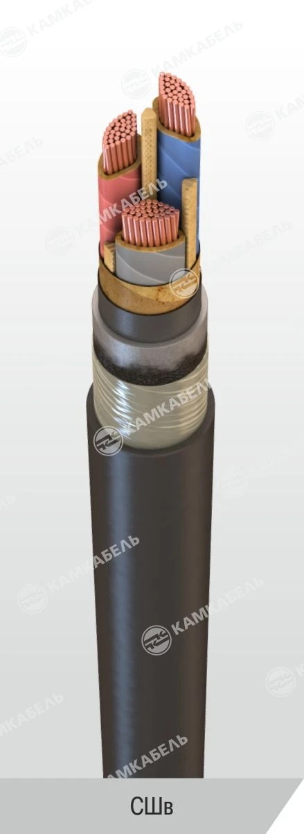 Power Cable with Copper Conductors and Paper Insulation, 6-10 kV, Type C