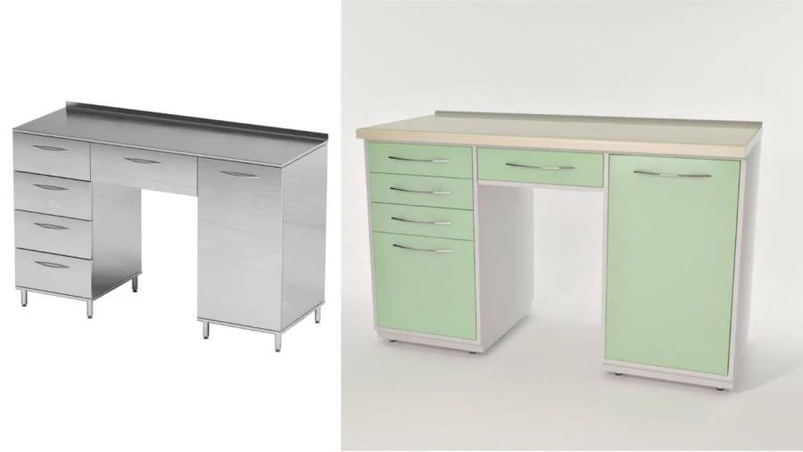 طاولة مختبرية ذات درجتين