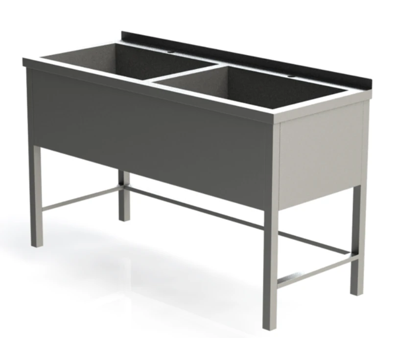 Two-Compartment Stainless Steel Sink, Model VMKN-2
