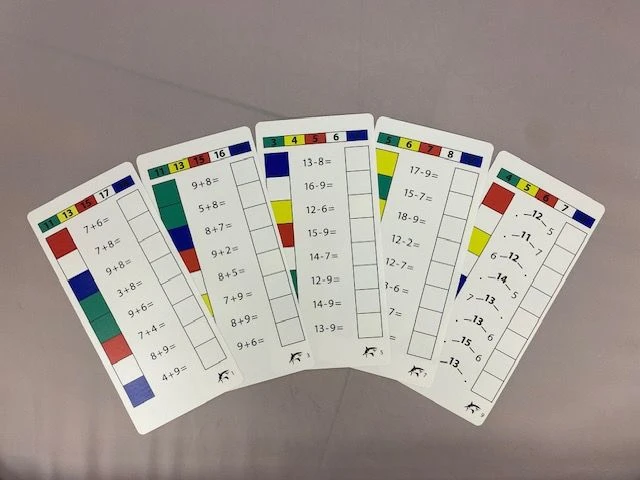 Double-sided Task Cards for Addition and Subtraction within 20 (Set of 5)