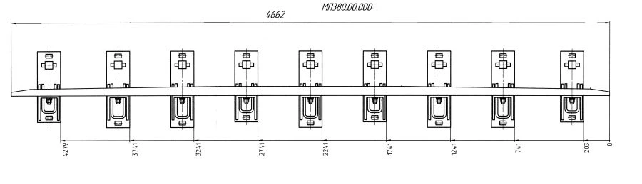 سكك مضادة من ملف SP850 مع مجموعة كاملة من الوسائد ومثبتات لـ SP R65