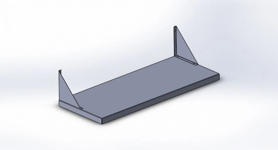 رف معدني مثبت على الجدار