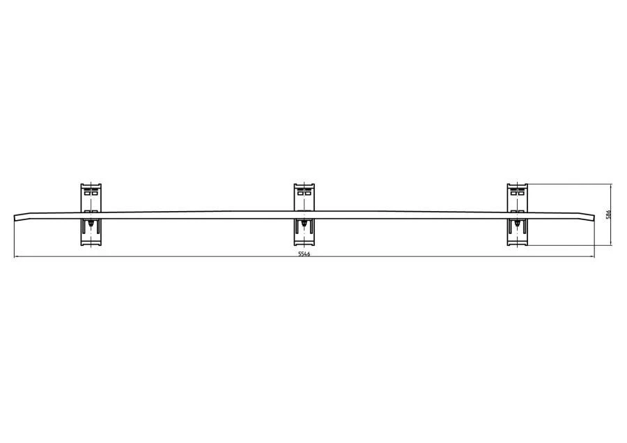 Switch Control Rail with Pads, Model MSZ.8365.14.000RK
