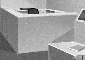 مكتب استقبال مصمم من MDF بسماكة 16 مم