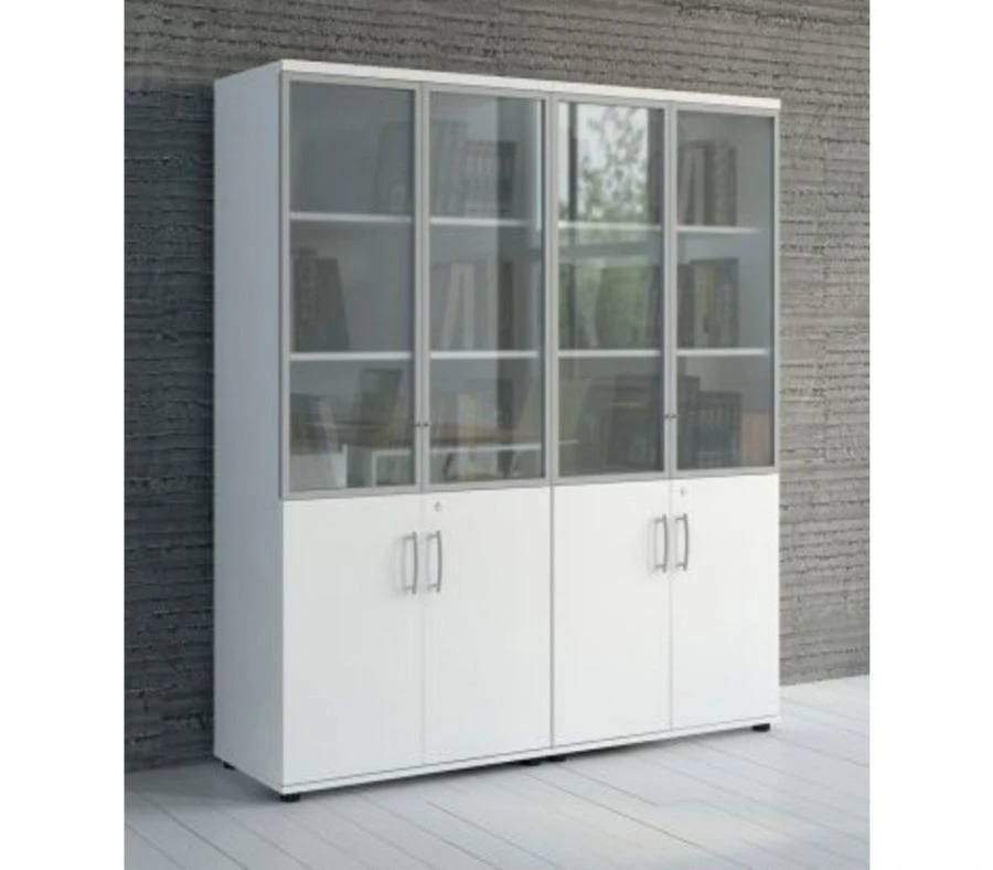 Office and Educational Shelf with Steel and Solid Doors - Home Evolution 406