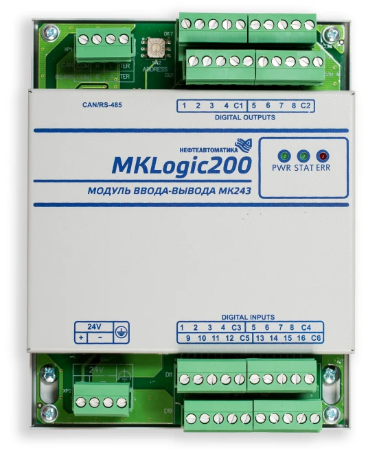 وحدة التحكم المنطقية القابلة للبرمجة MKLogic200® مع وحدة الإدخال والإخراج MK243