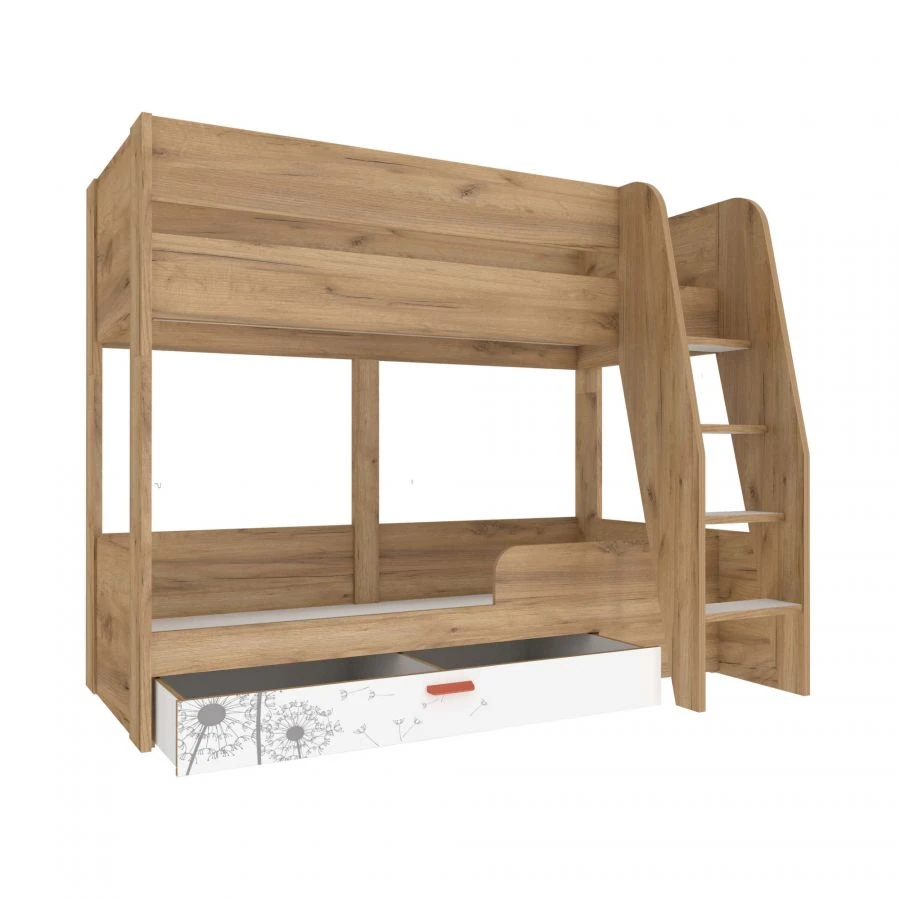 Oliver LD.524010.000 Bunk Bed (Golden Oak/White)
