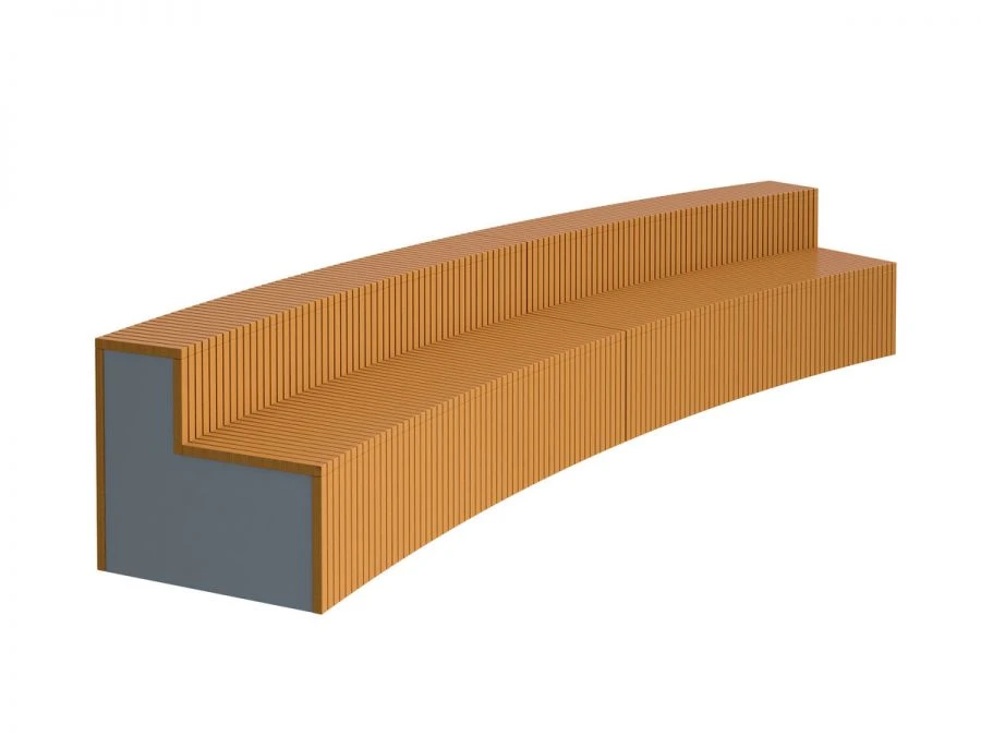 Metal Frame Bench for Offices and Public Spaces, Model 10041