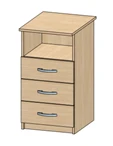 Side Cabinet - 400mm Width with Roller Drawer Guides