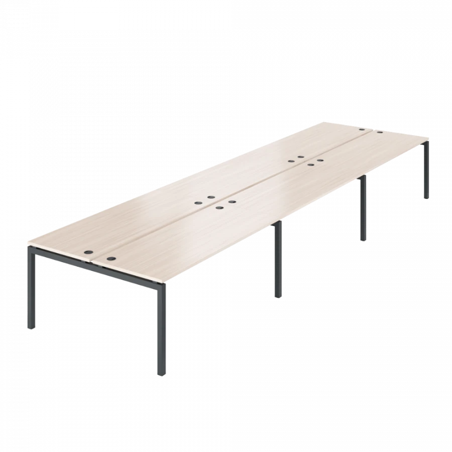 Double Bench with 6 Workstations AMB-005-6