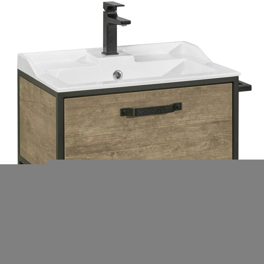 Loft Fabric 65 Bathroom Vanity in Country Oak