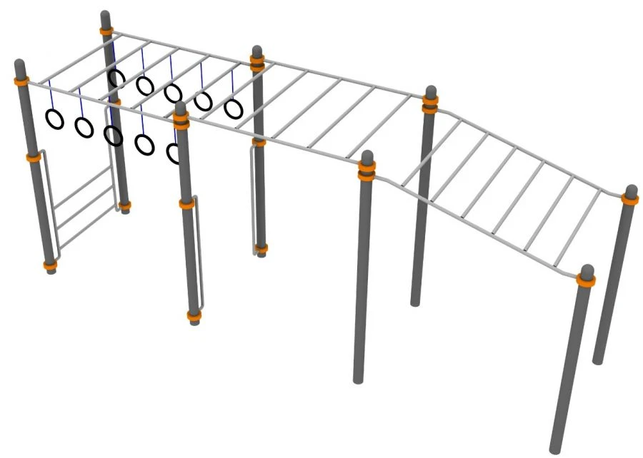 Height-Adjustable Horizontal Ladder with Accessories, 6m Length