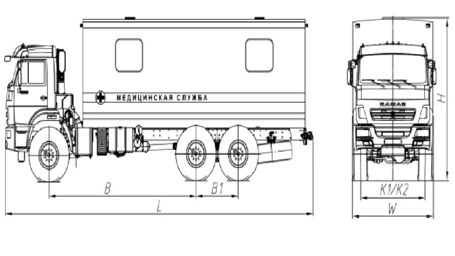 مجمع طبي متنقل على شاسيه كاما 43118-50 موديل 675420-30