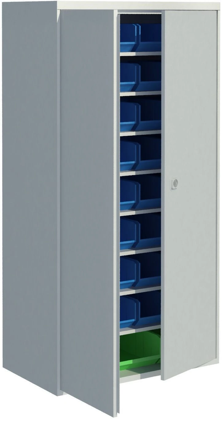 Metal Tool Cabinet SHI - Adjustable Shelves, Dual Doors