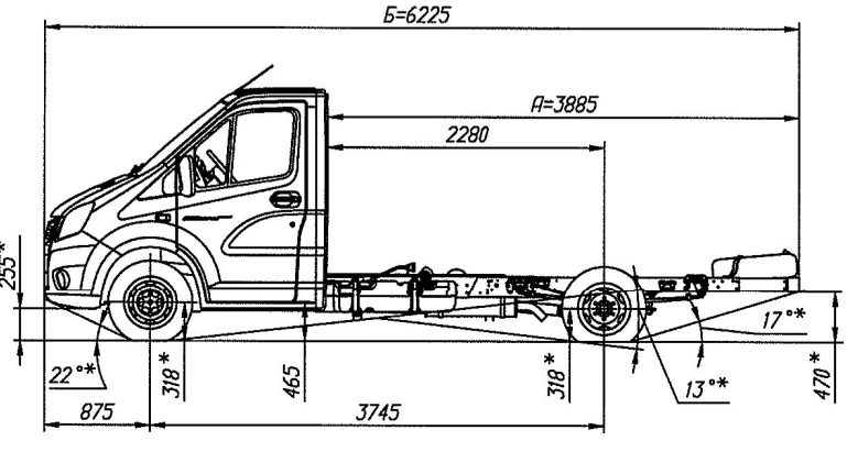 GAZelle NEXT Chassis A21R35 Dual-Fuel Engine (Gasoline/LPG)