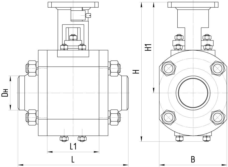 Steel Ball Valve for Pipeline Separation AТЭК.491284.560
