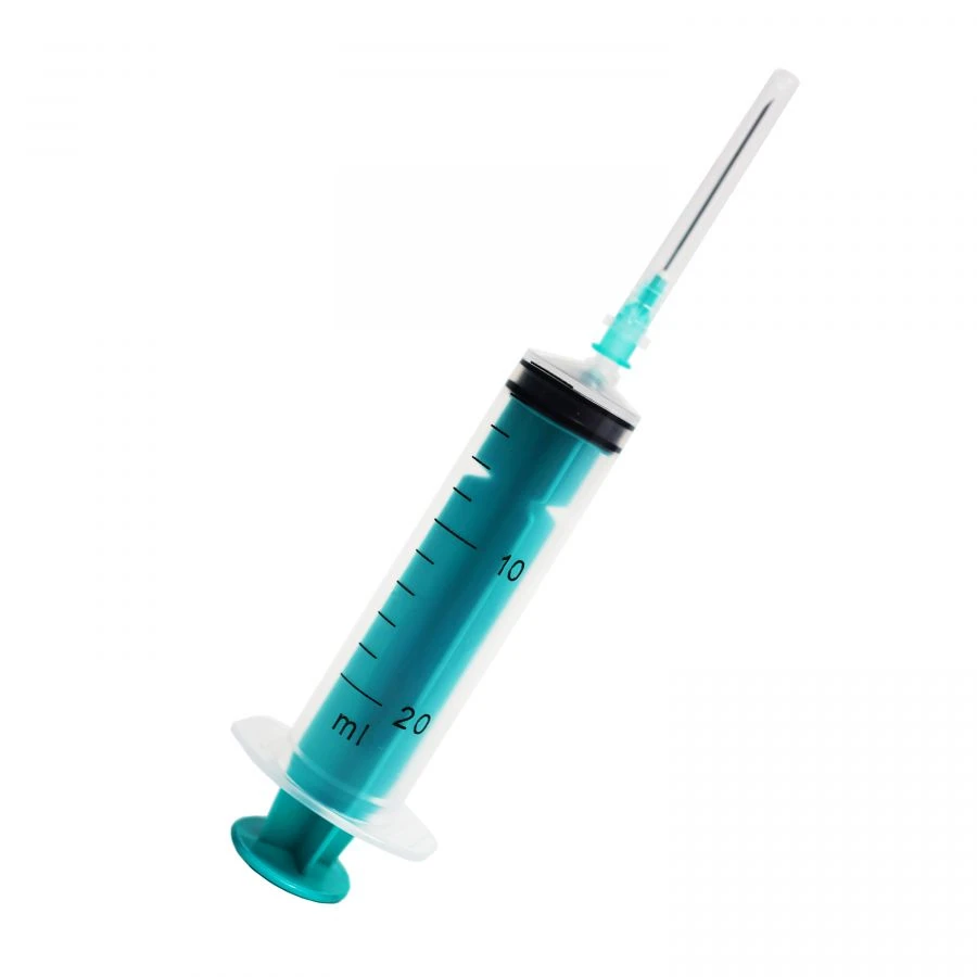 Sterile Single-Use 3-Part Injection Syringes with Needles 20ml Luer