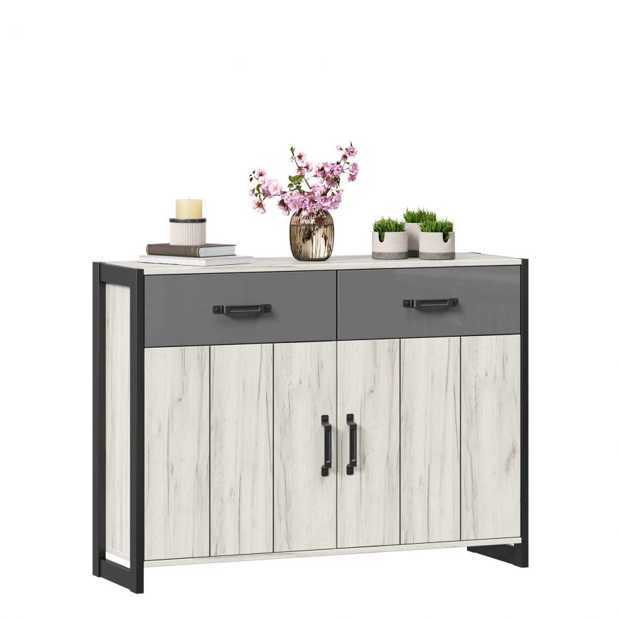 Combined Cabinet Techno LD.678210.000 (White Craft Oak/Grey Slate)