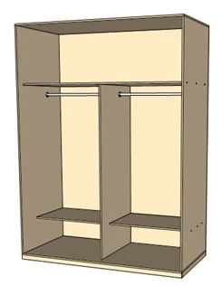 Sliding Wardrobe Type 1 - Customizable Design