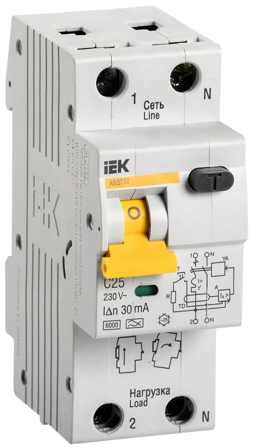 Differential Current Circuit Breaker AVDT32 C25 IEK