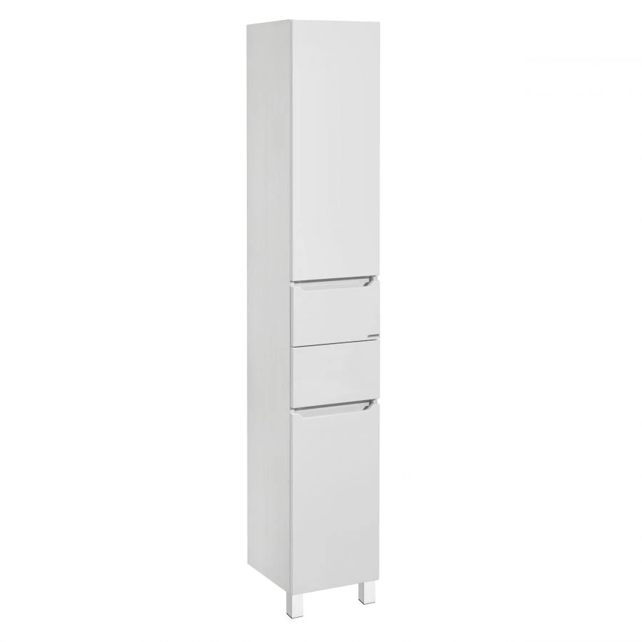 Dakota White Column Cabinet with Cut-Out Handles 1A203203DAAY01