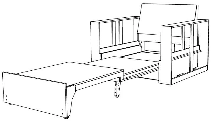 Transformable Children’s Sofa Bed with Wooden Frame TV-BDSKD-5.23.01