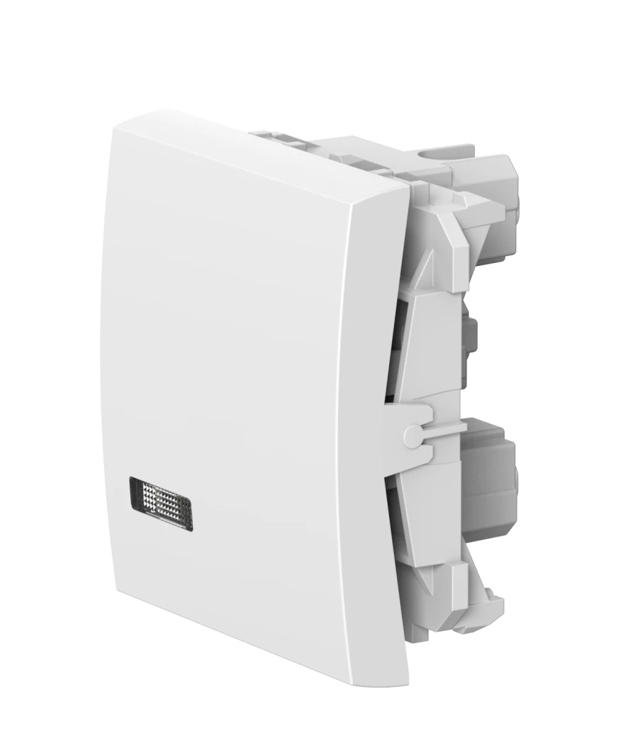 مفتاح كادوسيوس ألينغ مود للتثبيت المخفي مع مؤشر، 16 أمبير، 250 فولت، أبيض، موديل 671.0