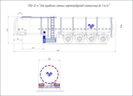 نصف مقطورة خزان PPCN-998810-32 لنقل المنتجات النفطية الداكنة