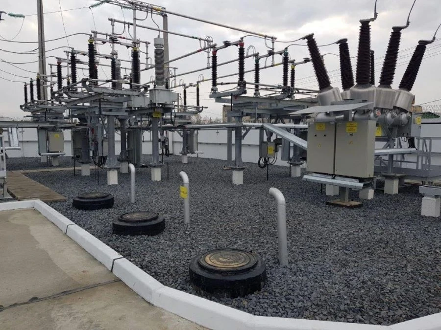 Rigid Busbar Set 220 kV for High Voltage Connections