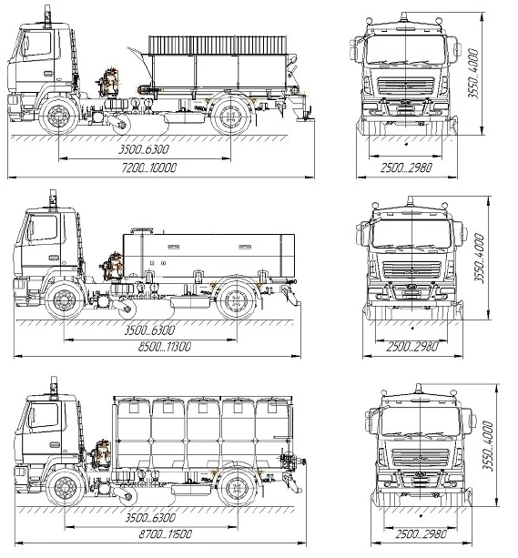 Combined Road Machine KDM-5340 on MAZ 5340C5 Chassis