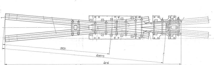 R65 Type Crosspiece for Turnouts, Model 2/11 (SP559)