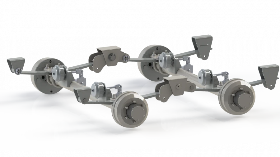 وحدة محورية بسعة 5 طن مع تعليق زنبركي