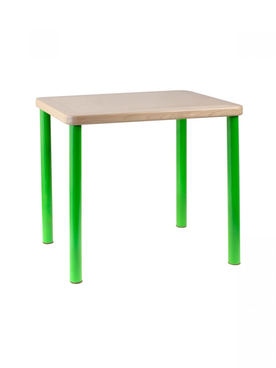 Children's Square Table 400mm Green