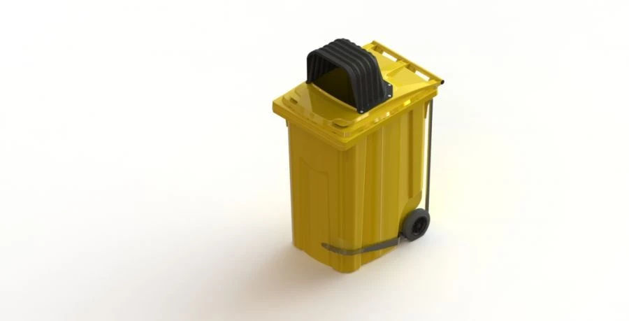 360L Mobile Garbage Container with Lid Model Art.28.C29.H