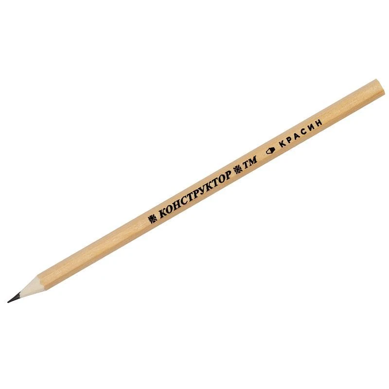 Hexagonal Graphite Pencil "Constructor" HB, Krasin Brand