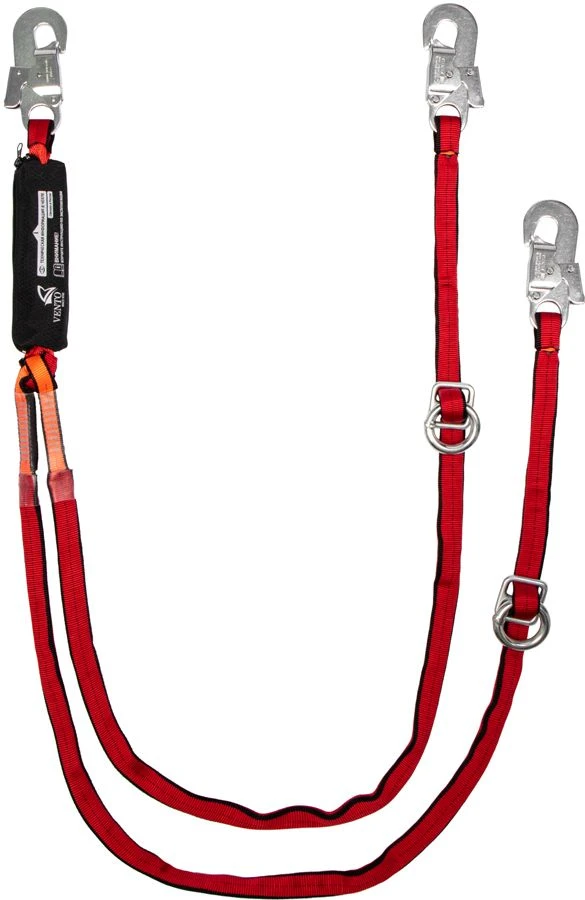 Double Webbing Lanyard with Shock Absorber "aA21 Enrg