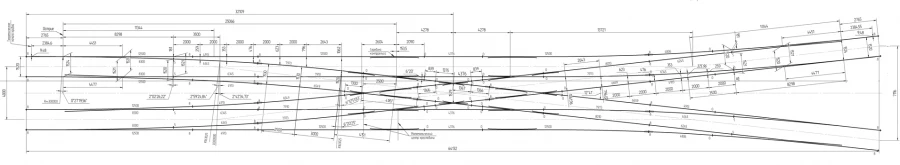 Cross Switch Type R65 Model 2/9 Gauge 1520 mm for Railways
