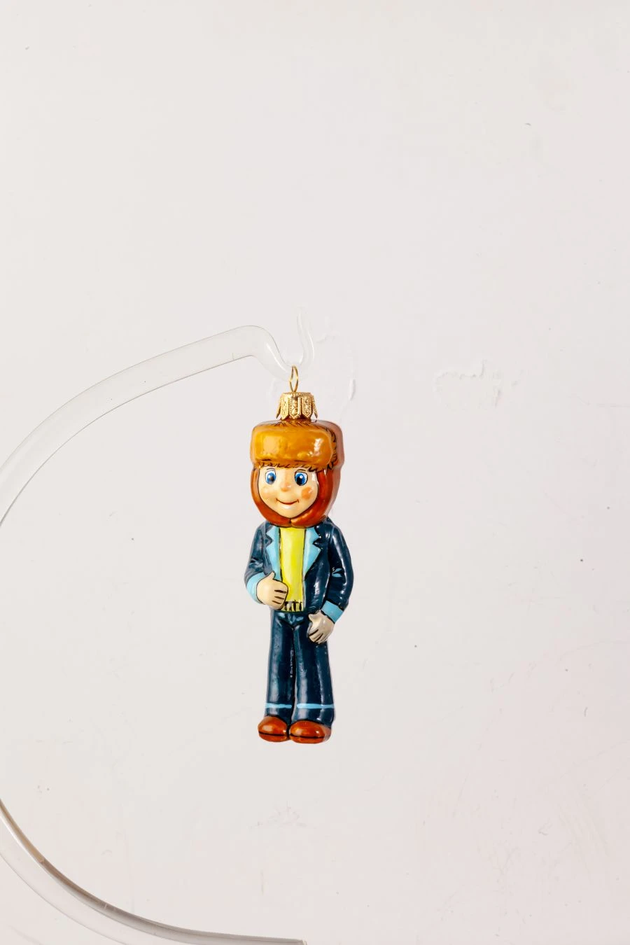 زينة عيد الميلاد الزجاجية اليدوية "ولد من كيشا