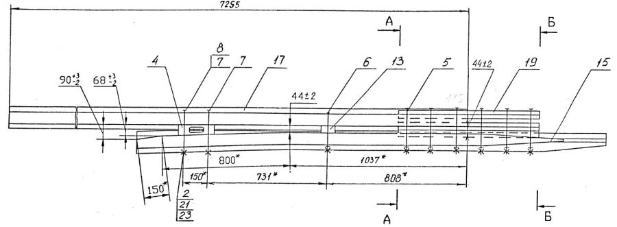 Crossover Rail with Counter Rail - Project 2928.01.000/-01