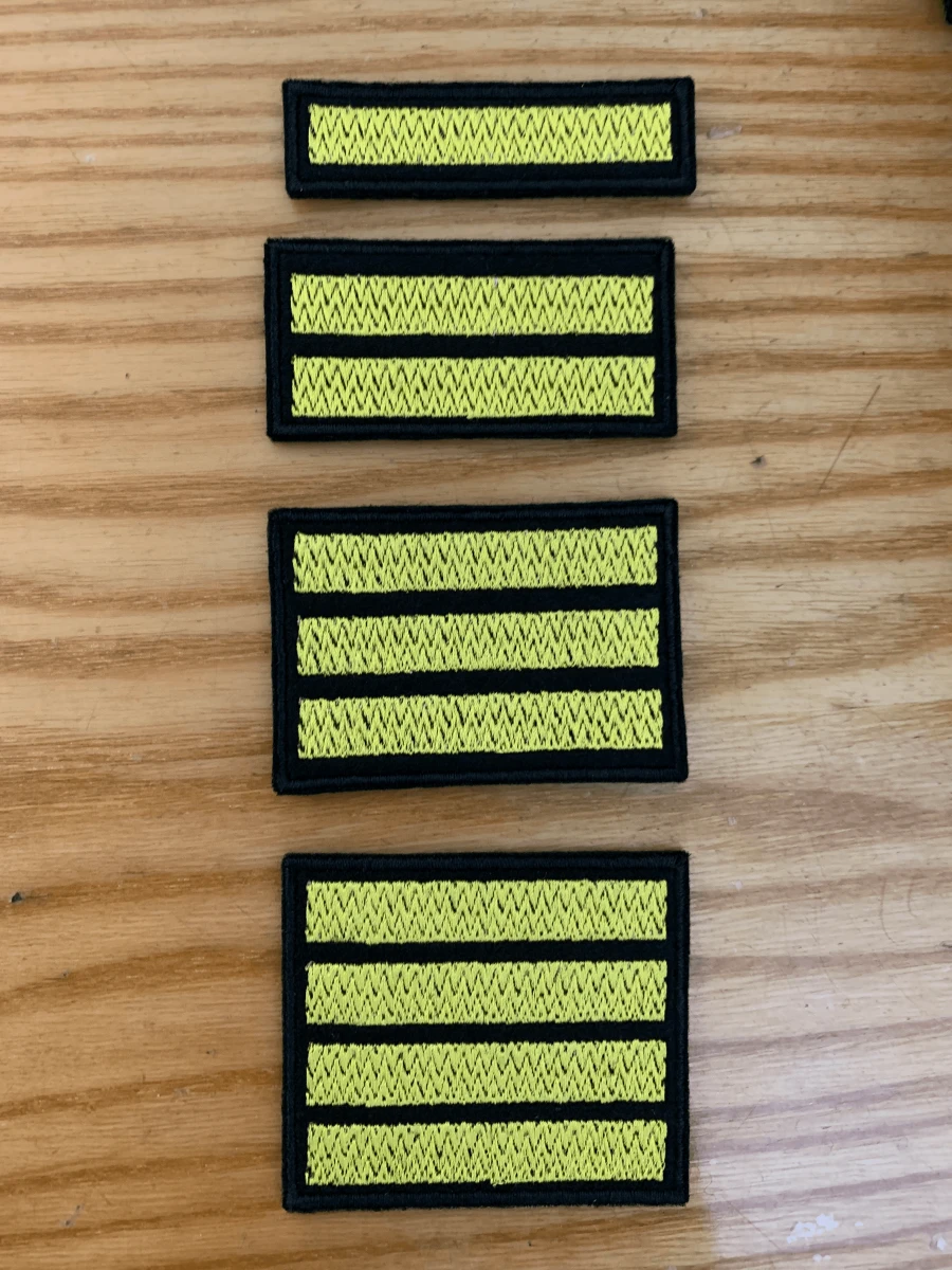 Yellow Rectangular Course Mark for Embroidery